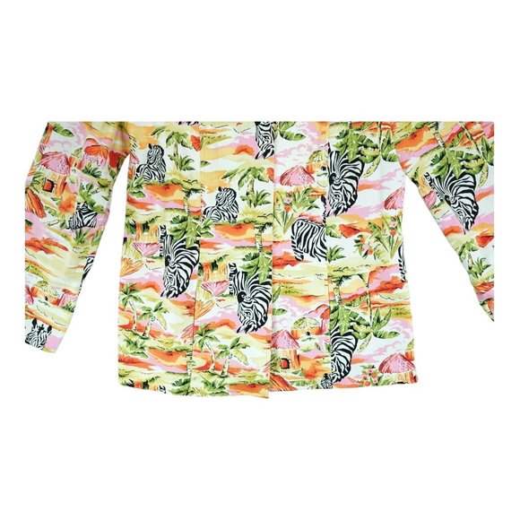 Collection Harve Bernard Women's Jacket Zebra Statement Silk Lining Size 16 - Picture 4 of 8